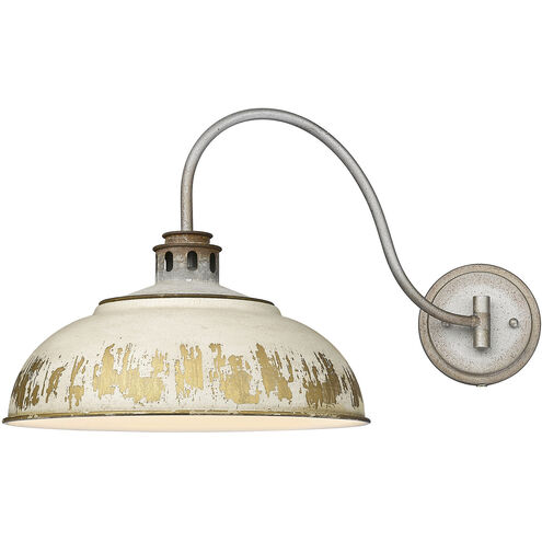 Kinsley 22 inch 100.00 watt Aged Galvanized Steel Swing Arm Wall Light in Antique Ivory